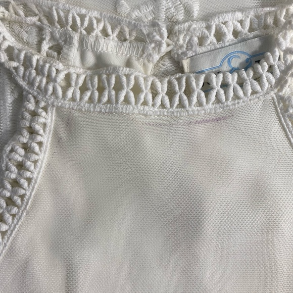 White Lace Embroidered Dress Size small NWT $88 Wedding Bride Bridal High Neck - Picture 6 of 7